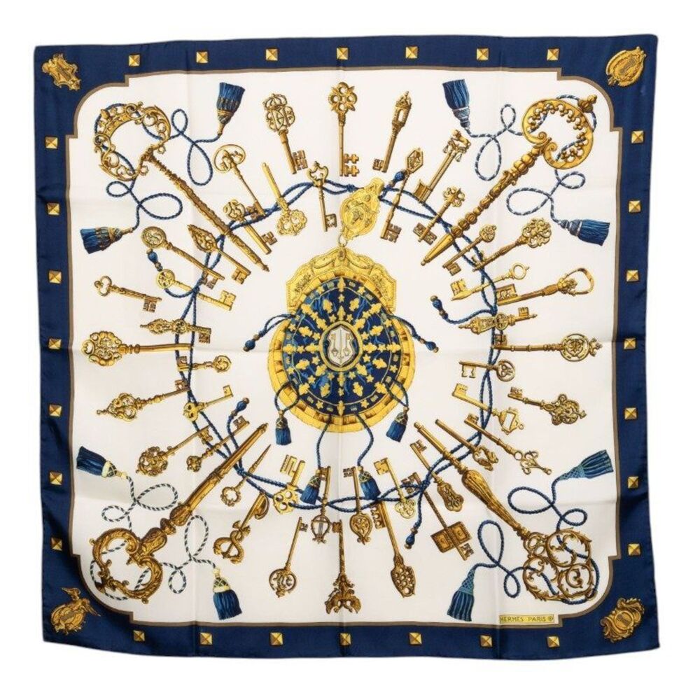 Hermes LES CLES Silk Scarf